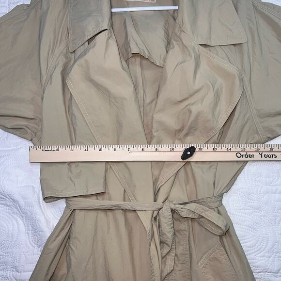 We The Free People Eastwick Trench Coat Women's Size L Beige Nylon Light NWOT - Picture 10 of 16